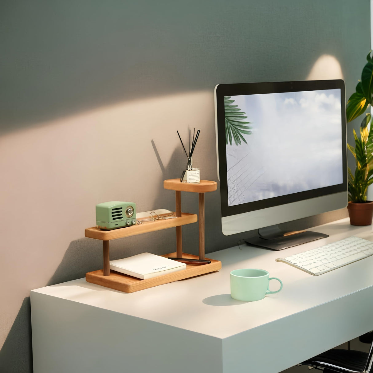 Piegricdiat Bathroom Countertop Organizer,Vanity Organizer and Storage for Cosmetic Skincare Perfume, Ideal Storage Solution for Perfumes, Cosmetics, Spices, Handmade Toys, Office Supplies. (Brown) Piegricdiat