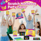 Party Favors for Kids 4-8-12: 24 Pack Scratch Rainbow Art Crafts Notebook, Coloring Book Goodie Bags Stuffers Kit, Bulk Birthday Gift Classroom Prizes Girl Boy Toddler Pigipigi Kids