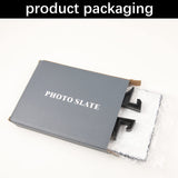 ORJ 5 Pack Sublimation Slate Blanks 7.5x7.5 Inch heart Custom Stone Slate Picture Frame Heat Transfer Rock Photo Plaque with Display Stand Decoration for Desktop Souvenir ORJ