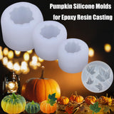 ZQYSING (4 Pack) Pumpkin Candle Molds with Leaf Mold, Set of Large + Medium + Small 3D Pumpkin Silicone Molds for Candles Wax Soap Epoxy Resin Casting Thanksgiving Halloween DIY Art Gifts Home Decor ZQYSING