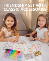 BestNow Friendship Bracelet Making Kit with 28 Colors 4200Pcs Clay Beads 400Pcs Letter Beads for Jewelry Making Cute Charm Number Heart & Pattern Beads Ideal Gifts for Girls 6-13 BestNow