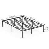 IDEALHOUSE Full Bed Frame with Storage 14 Inch Metal Platform Bed Frame with Steel Slat Support No Box Spring Needed,Mattress Foundation,Easy to Assemble… IDEALHOUSE