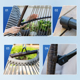 Egg Chair Hammock Chair Basket Chair Hanging Swing Chair UV Resistant Cushion with Stand for Indoor Bedroom Outdoor Garden Backyard FDW