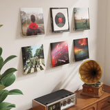 Lifewit Floating Shelves for Vinyl Record, 6 Pack 12" Clear Acrylic Wall Shelf Room Decor for Book/Photo/Picture/Makeup Display in Bedroom, Living Room, Bathroom Storage and Organization Lifewit