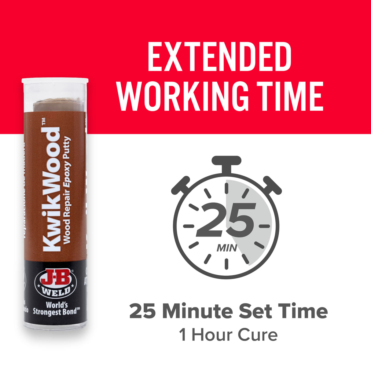 J-B Weld Tan KwikWood Wood Repair Epoxy Putty, 1 oz. Stick J-B Weld