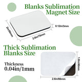 120 Pcs 2.8 x 2 Inch Thick Sublimation Blank Refrigerator Magnets Blanks Sublimation Magnet with 60 Pcs Fridge Magnets, 60 Pcs Larger Square Blanks for Kitchen Microwave Oven Office Supplies SENONAPO