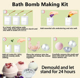 Worhepp Bath Bomb Making Kit- Make Your Own Spa Set, Shower Craft Kits with Bath Bomb Molds, Soap Making Kits, Beginner Bath Bomb Kit DIY Bath Bombs Kit for Making Supplies Gifts for Girls Women Worhepp