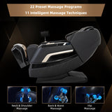 Alfine A66 4D Full Body Massage Chair – Made in The U.S.A. with U.S. & Imported Material, SL Track, Yoga Stretch, Zero Gravity, AI Voice Control, Heating, Automatic Footrest Alfine