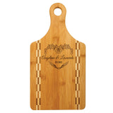Personalized Wooden Cutting Board with Handle, Customized Charcuterie Cheese Board with Engraved Monogram - Wedding Anniversary Housewarming Custom WoodArtSupply
