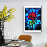 DIY 5D Diamond Painting, Diamond Embroidery Cross Stitch Kit Red Rose Flower 5D Diamond Rhinestone Painting Crystals Cross Stitch Picture Arts Home Decor (Red Rose, 30x40cm/11.8x15.8in) MVVMTOP