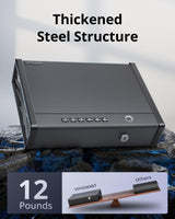 VIFOOKMIT Gun Safe,Biometric Gun Safes for Pistols with 36 Months Standby Time,Handgun Safe for Storage in Drawers/Wall-Mounted/Bedside/Car,Quick Access to Unlock with Fingerprint VIFOOKMIT