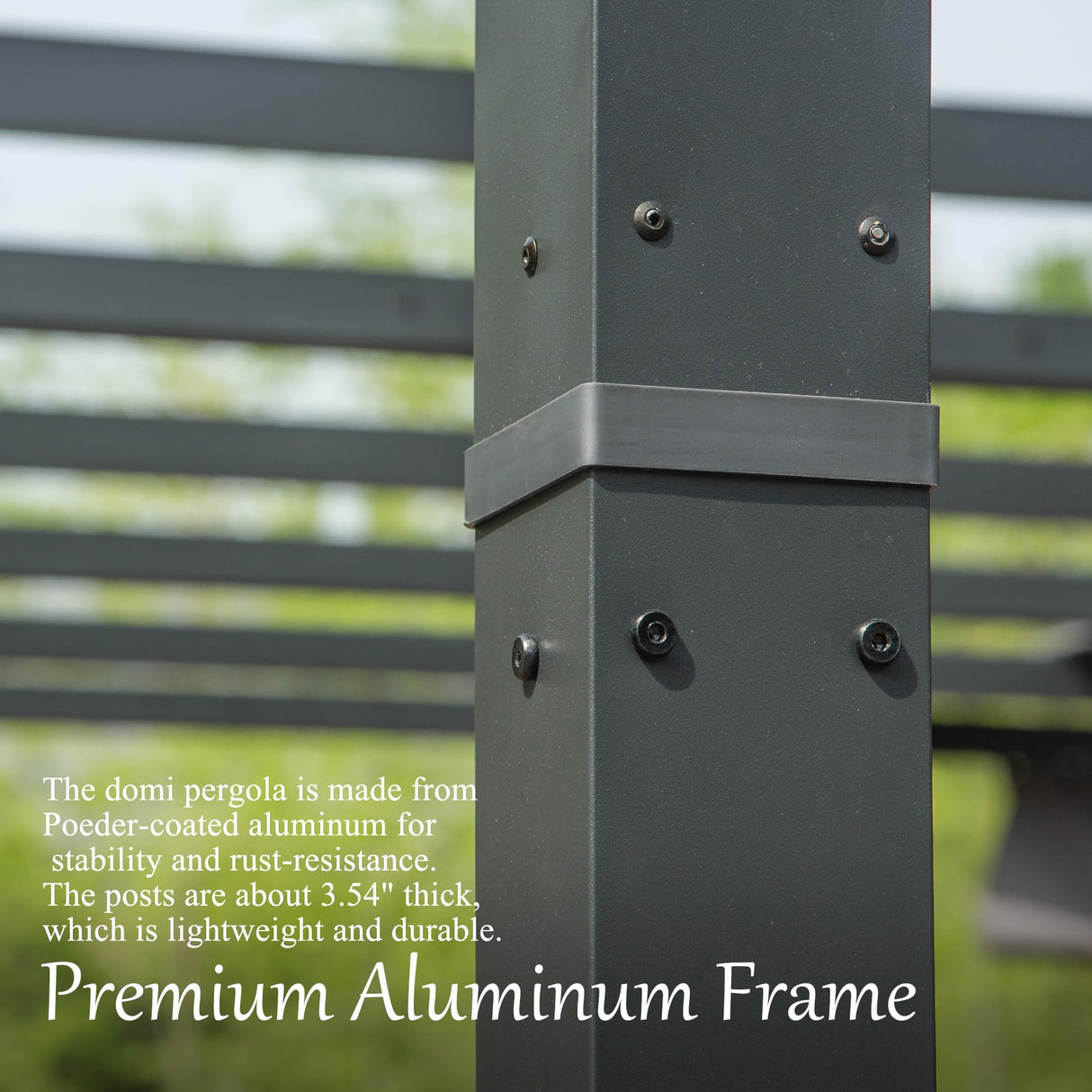 Domi 11'x20' Outdoor Retractable Pergola with Sun Shade Canopy, Aluminum Pergolas and Gazebos Clearance, Patio Outdoor Metal Pergola Canopy for Deck, Garden, Backyard, Dark Grey domi outdoor living