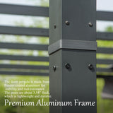 Domi 11'x20' Outdoor Retractable Pergola with Sun Shade Canopy, Aluminum Pergolas and Gazebos Clearance, Patio Outdoor Metal Pergola Canopy for Deck, Garden, Backyard, Dark Grey domi outdoor living