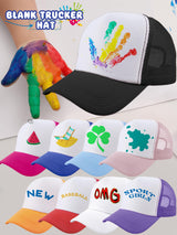 6 Pack Adult Trucker Cap Summer Mesh Baseball Cap DIY Sublimation Trucker Hat for Men Women Summer Outdoor Activities (Color Set 1) Skyebed