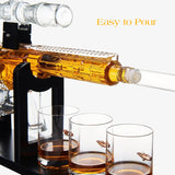 Gifts for Men Dad, Gun Whiskey Decanter Set - Scope Glass AR Limited Edition, Silencer Stopper, 800ml & 12oz Bullet Glasses - Winter, Father's Day, Birthday Gift, Drinking Party, Liquor, Vodka Gifts The Wine Savant