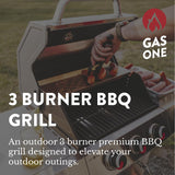 GasOne Deluxe 3+1 Burner Stainless Steel– Outdoor Cabinet Style with Side Burner - Wheels - High-Temperature Paint Coating Gas BBQ Grill – Elegant and Luxurious Design Gas One