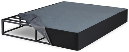 Signature Design by Ashley 10" Mattress Box Spring with Metal Foundation, California King, Black