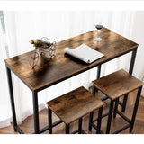 HOOBRO Rustic Brown Bar Table - 47.2” Industrial Counter Height Dining Table for Kitchen & Living Room HOOBRO