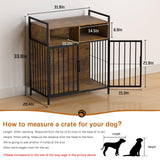 aboxoo 32/40 Inches Furniture Style Dog Crate for Medium Small Dog,Indoor Dog Kennels with Drawers Storage(Rustic Brown) aboxoo