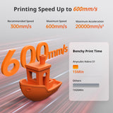 Anycubic Kobra S1 3D Printer Only, Support Multi Color Printing Needs ACE Pro, Max 600mm/s High Speed High Precision Anycubic App One-Click Printing Ultra-Quiet Printing 250 * 250 * 250mm ANYCUBIC