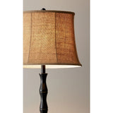 Adesso 1523-01 Stratton Floor Lamp, 62 in., 2 x 150 W Incandescent/CFL, Black/Brown, 1 Black Lamp Adesso