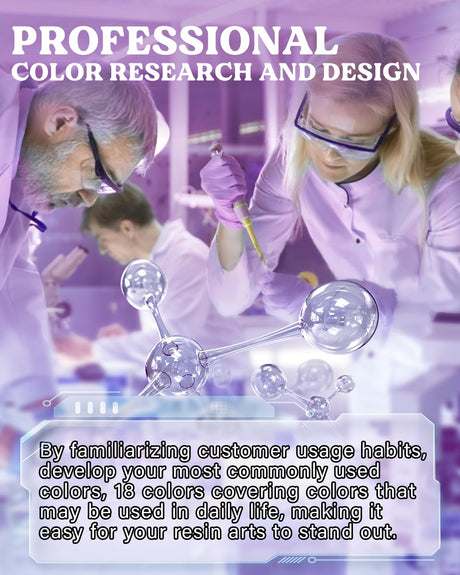 LET'S RESIN UV Resin,18 Dark Colored UV Resin, Odorless & Low Shrinkage UV Color Resin with Vibrant Colors, Black and White UV Resin Kit for Crafts, Jewelry Making, Colored Resin Casting and Coating LET'S RESIN