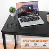 ZenStyle Computer Desk 55" Large Office Desk Computer Table Laptop PC Simple Study Writing Desk for Home Office, Black ZenStyle
