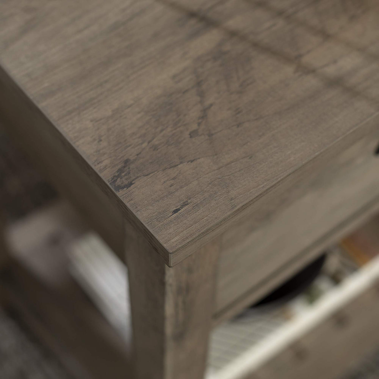 Walker Edison Farmhouse Square Side Accent Table Set-Living-Room Storage End Table with Storage Door Nightstand Bedroom, 18 Inch, Grey Wash Walker Edison