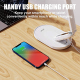 JKSWT Desk Lamp, for Eye Care, Dimmable Table Lamp with 5 Colour Modes, 72 LEDs with USB Charging Port, Touch Control and Memory Function, Office Lamp JKSWT