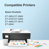 Faslvink Compatible 522 Black Ink Bottles ET-2800 ET-4800 ET-2400 ET-2803 Ink Refill Replacement for Epson 522 Ink Refill Bottles Black Use for Ecotank ET-2720 ET-4810 ET-2840 ET-4700 Printer (3-Black Faslvink