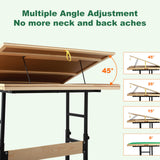 Dollate 1500 Piece Jigsaw Puzzle Table with Legs,35"x27"Adjustable Puzzle Tables for Adults, 3-Tilting-Angle Portable Wooden Jigsaw Puzzle Board Portable with 4 Drawers Dollate