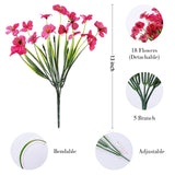 AGIRL 24 Bundles Artificial Flowers for Outdoor,No Fade Fake Plastic Flowers Faux Plants for Decoration Hanging Planters Indoor Outside Garden Porch Window Box Home Wedding Farmhouse AGIRL
