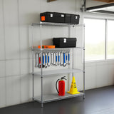 hiLISS Heavy-Duty 4 Tiers Chrome Steel Wire Shelving NSF Certified. Adjustable Storage Rack for Kitchen,Garage,and Laundry Utility Room (Chrome-4Tiers-36x14x54) hiLISS