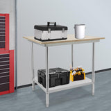 Maple Top Work Table, 36 x 30 x 34 Inch Commercial Butcher Block Wooden Workbench, Kitchen Island Table, Fits Restaurant, Warehouse, Home, Kitchen, Garage Hilberiazel