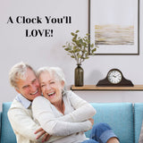 Mantel Clock Battery Operated - Wooden Mantle Clock - 15x7.5 - Silent, Made of Real Wood & Easy to Read - for Living Room Decor Above Fireplace Mantel, Office, Shelf, Table & Home Décor Gift Lovely Home Essentials