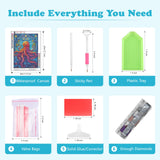 SENQAO Octopus Diamond Art Kits for Adults, Stained Glass Full Drill Diamond Dots Paintings for Beginners, Round 5D Paint with Diamonds Pictures Gem Art Painting Kits DIY Crafts Kits 30x40cm SENQAO