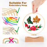 Embroidery Hoop Stand Base 3Pack Embroidery Stand 2 Tier Groove Design Embroidery Display Stand Base ，Embroidery Hoop Display Cross Stitch Kits (Suitable 4-6.7IN Frame) Fembemok