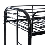 YIORTWO Metal Bunk Bed Twin Over Twin, Modern Style Bunk Bed with Curved Edges Safe Guardrail for Small Space, Loft Bed for Adults Kids Teens, Noise Free, No Box Spring Needed, Black YIORTWO