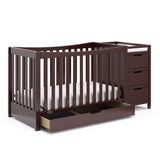 Graco Remi 4-In-1 Convertible Crib & Changer With Drawer (Espresso) – GREENGUARD Gold Certified, Crib And Changing-Table Combo, Includes Changing Pad, Converts To Toddler Bed, Full-Size Bed Graco
