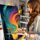 Paint by Numbers Kit for Adults - Aurora Adult Paint by Number Kits on Canvas for Beginner, Starry Night DIY Acrylic Oil Number Painting for Adults, Perfect for Home Decor Gift 16x20 Inch GEEHEIY