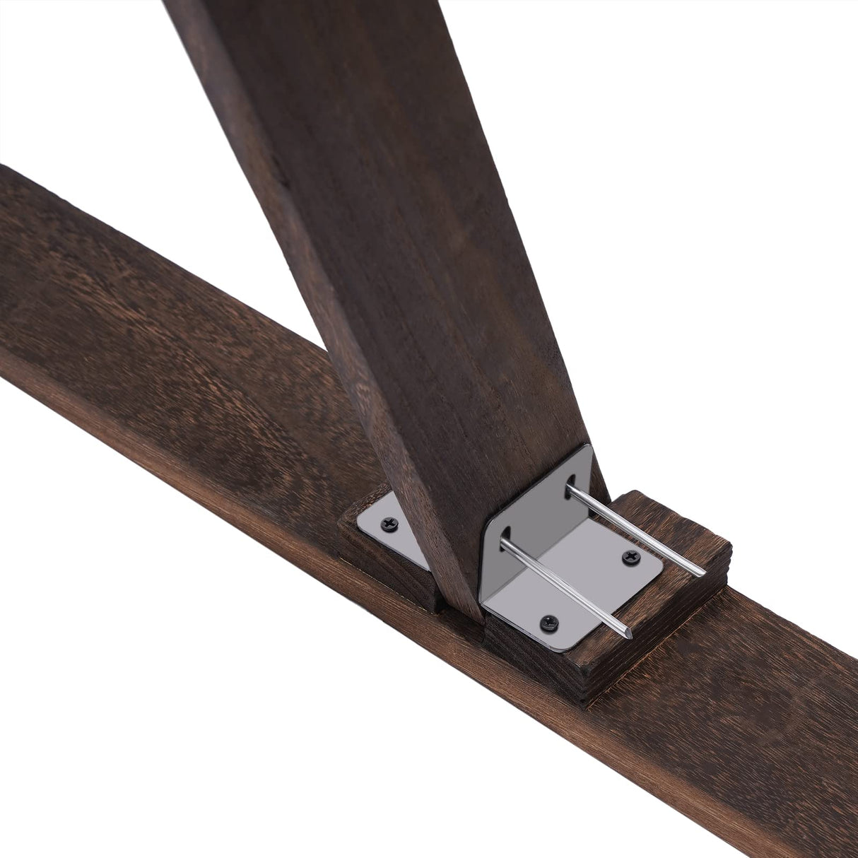 8.2FT Triangle Wooden Wedding Arch, Arbor Backdrop Stand for Ceremony, Natural Wood Rustic Arch Stand for Garden Wedding Party Indoor Outdoor Decoration VeenYik