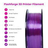 FLASHFORGE Silk Dual Color Filament, Blue and Rose 2 in 1 Coextrusion Silk PLA Filament 1.75mm, 3D Printer Filament Color Change 1kg(2.2lbs) Spool, Dimensional Accuracy +/- 0.02mm FLASHFORGE