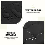 DANGHOOGY Outdoor Double Egg Chair Cushions, Waterproof Wicker Egg Chair Replacement Cushion, Thickened Hanging Chair Cushion, 65x47x7 Inches (Black) DANGHOOGY
