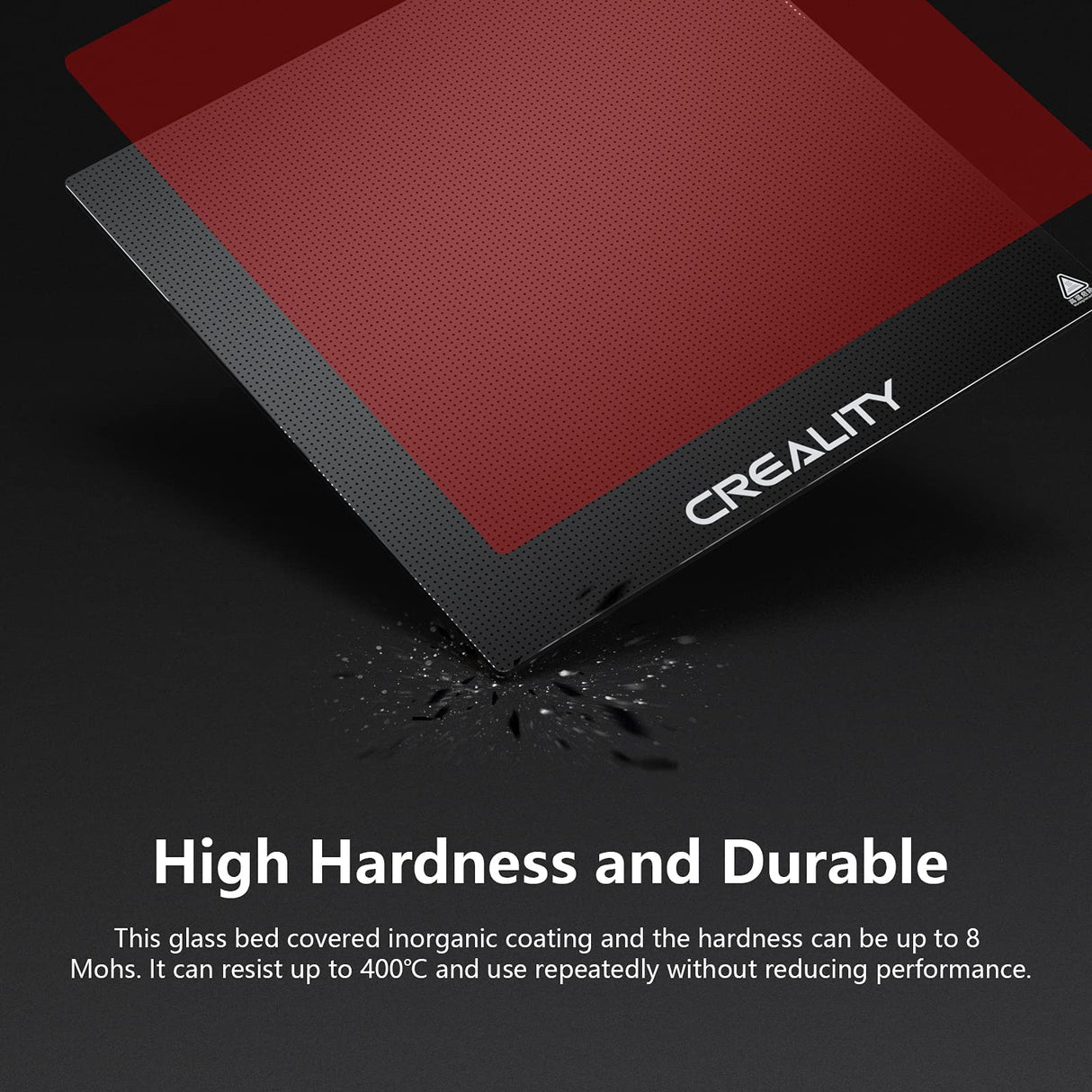 Creality Official Ender 3 Glass Bed 3D Printer Platform, 235x235MM Tempered Glass Plate Build Surface for Ender 3 PRO/Ender 5 PRO/Ender 3 S1/Ender 3 Neo/Ender 3 V2 Neo, Good Adhesion Remove Easily Creality