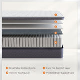 Sweetnight Twin Mattress - 12 Inch Twin Bed Mattress in a Box, Hybrid Twin Size Mattress with Pocketed Coils for Comfort Sleep and Balanced Support Sweetnight