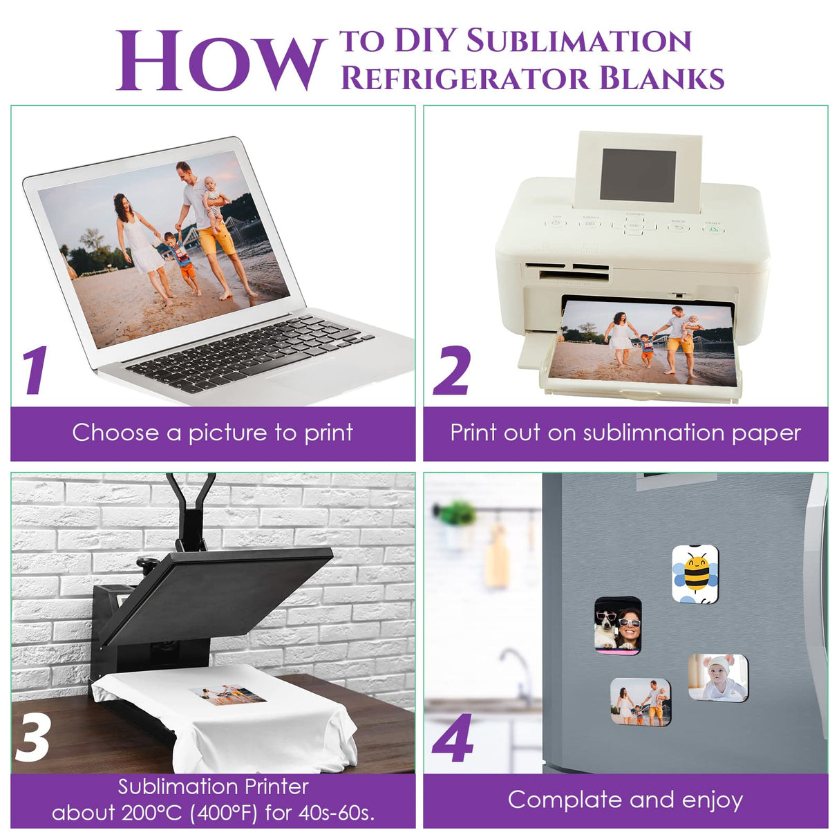 Xuhal 96 Pcs Thick Sublimation Magnet Blanks Sublimation Blank Refrigerator Magnets with 48 Pcs Larger Square Blanks, 48 Pcs Fridge Magnets for Kitchen Microwave Oven Office Decor 2.8 x 2 Inch Xuhal