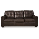 Signature Design by Ashley Santorine Transitional Tufted Leather Match Sofa, Dark Brown Signature Design by Ashley