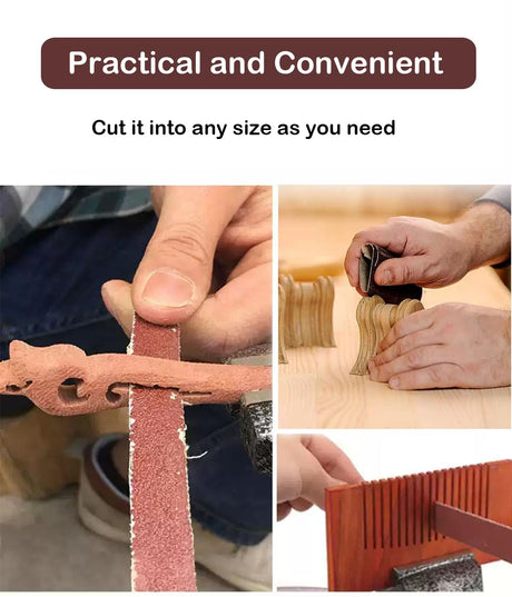 Emery Cloth Roll, 6 Grits 1'' x 26' Sand Paper Roll with Dispenser, 80 150 240 320 400 600 Grit Sandpaper Assortment, Wet Sanding Paper for Metal Automotive Furniture Wood HL-YMXQ
