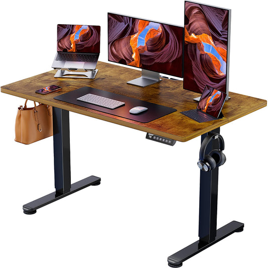 ErGear Electric Standing Desk Adjustable Height, 48 x 24 Inches Sit Stand Up Desk with 3 Memory Presets, Home Office Desk, for Home Office - WoodArtSupply