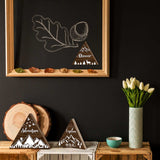 Jetec 3 Pcs Wooden Mountain Decoration Woodland Adventure Travel Adventure Mountain Table Ornament Centerpiece for Home Bedroom Bathroom Shelf Wall Rustic Farmhouse Decoration(Brown) Jetec